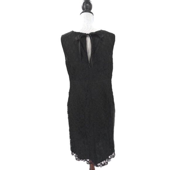 Mimi Maternity Dress Women L Black Lace Sleeveless Keyhole Tie Back Event Dressy - Picture 3 of 9